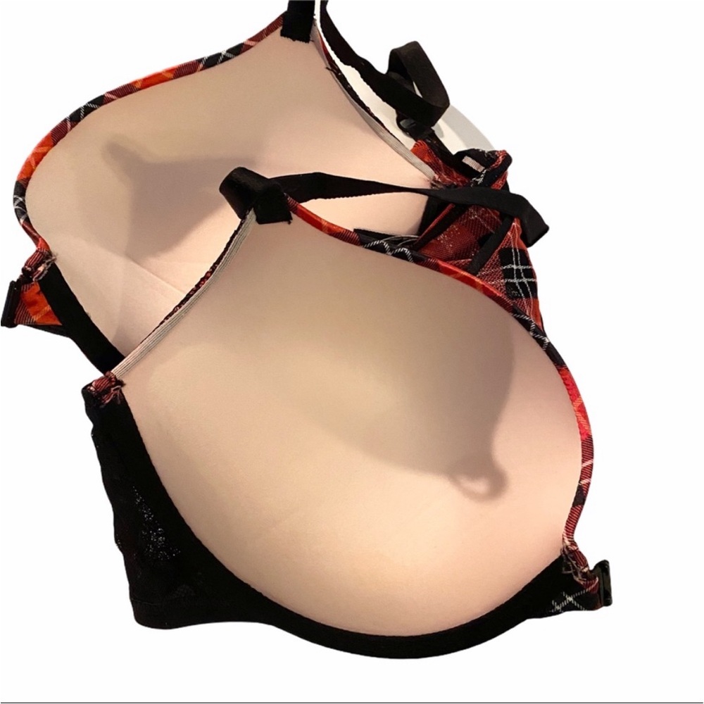 Victoria’s Secret Very Sexy Red Plaid Push Up Bra - Size 32 DDD - Picture 5 of 14